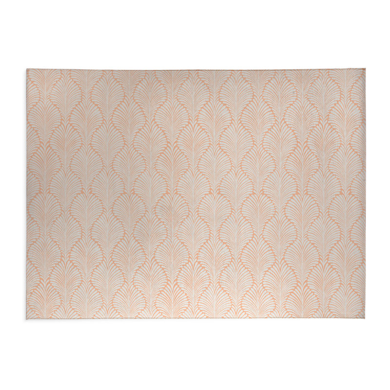 Elegant Palms Kids Play Mat, Peach/Orange, Rectangle 2' x 3'