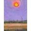 The Lilac Sky, peinture avec cadre | Acrylique sur toile | Par Mitisha Vakil