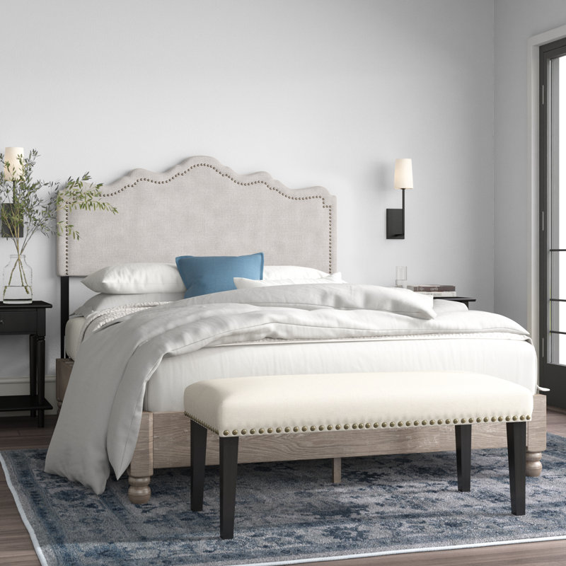 Arhaan Paskett Modern And Contemporary Headboard, Queen, Greyish Beige