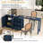 89.7''Wooden Sideboard With Extendable Table,Multifunctional Storage Cabinet With 2 Doors And 3 Drawers,For Living Room,Study,Foyer And Kitchen-976083562