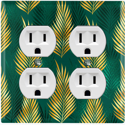 Patterned 2 - Gang Toggle Light Switch Standard Wall Plate