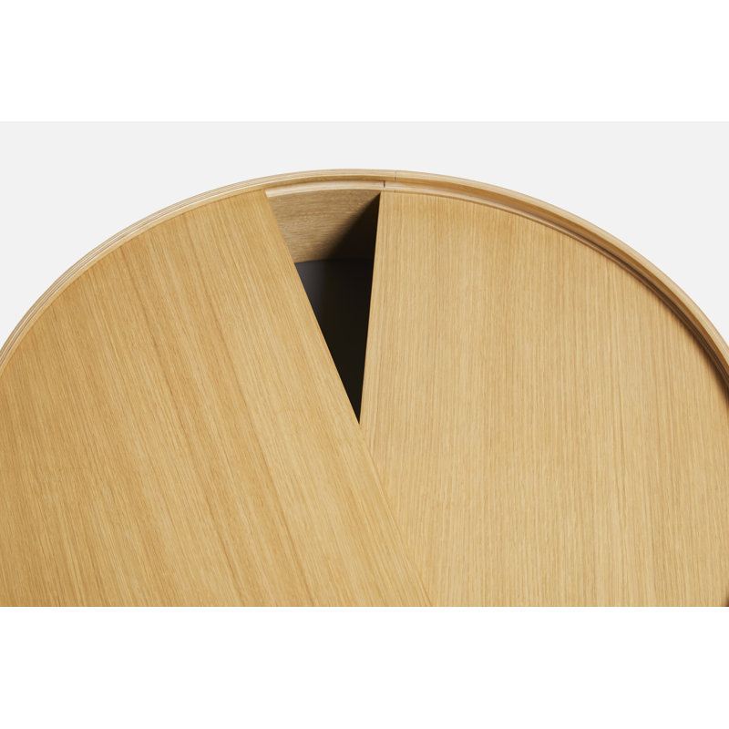 Arc Coffe Table, 15" H x 35" L x 35" W, Oiled Oak