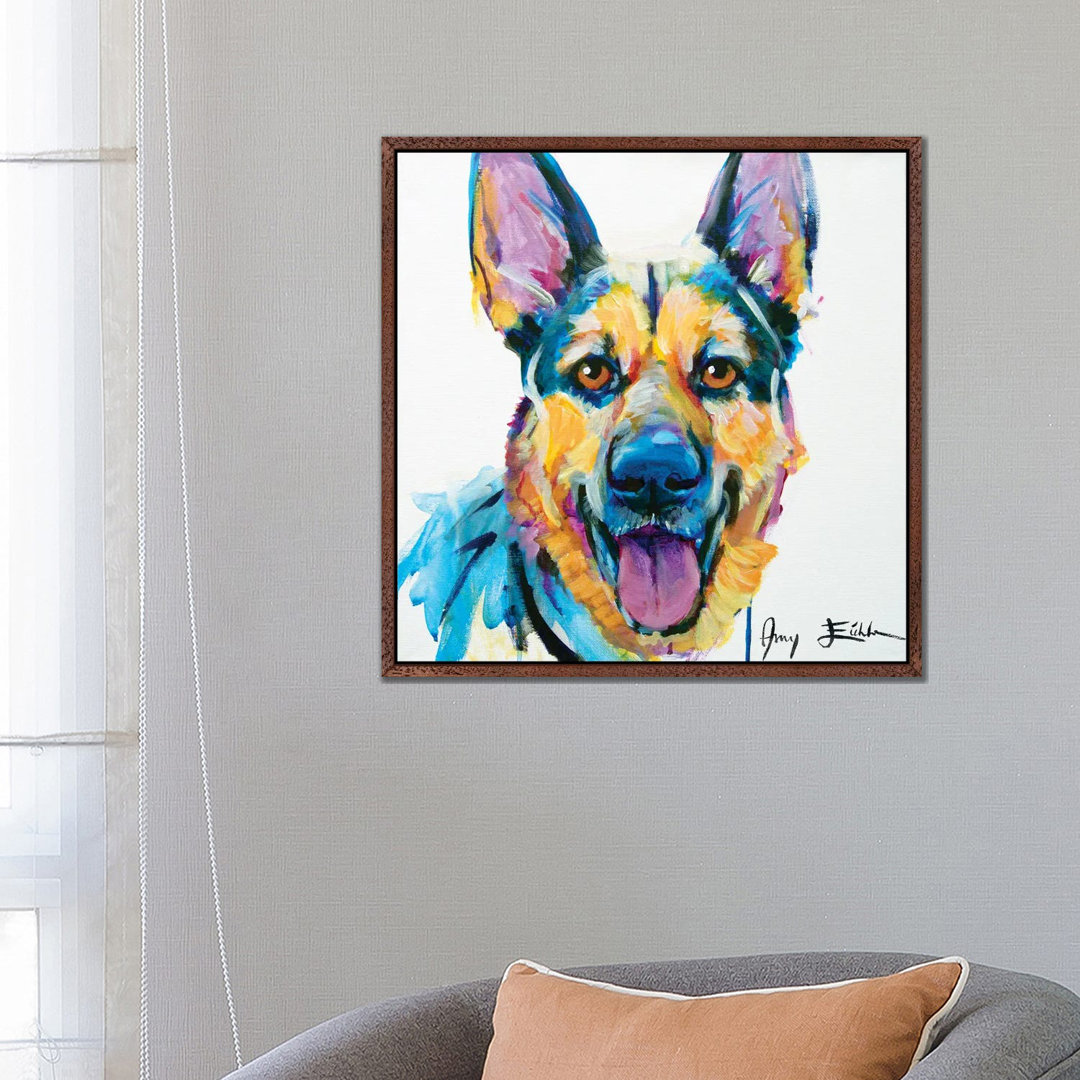 Deutscher Schäferhund von Amy Eichler - Galerie-verpackte Leinwand Giclée auf Leinwand