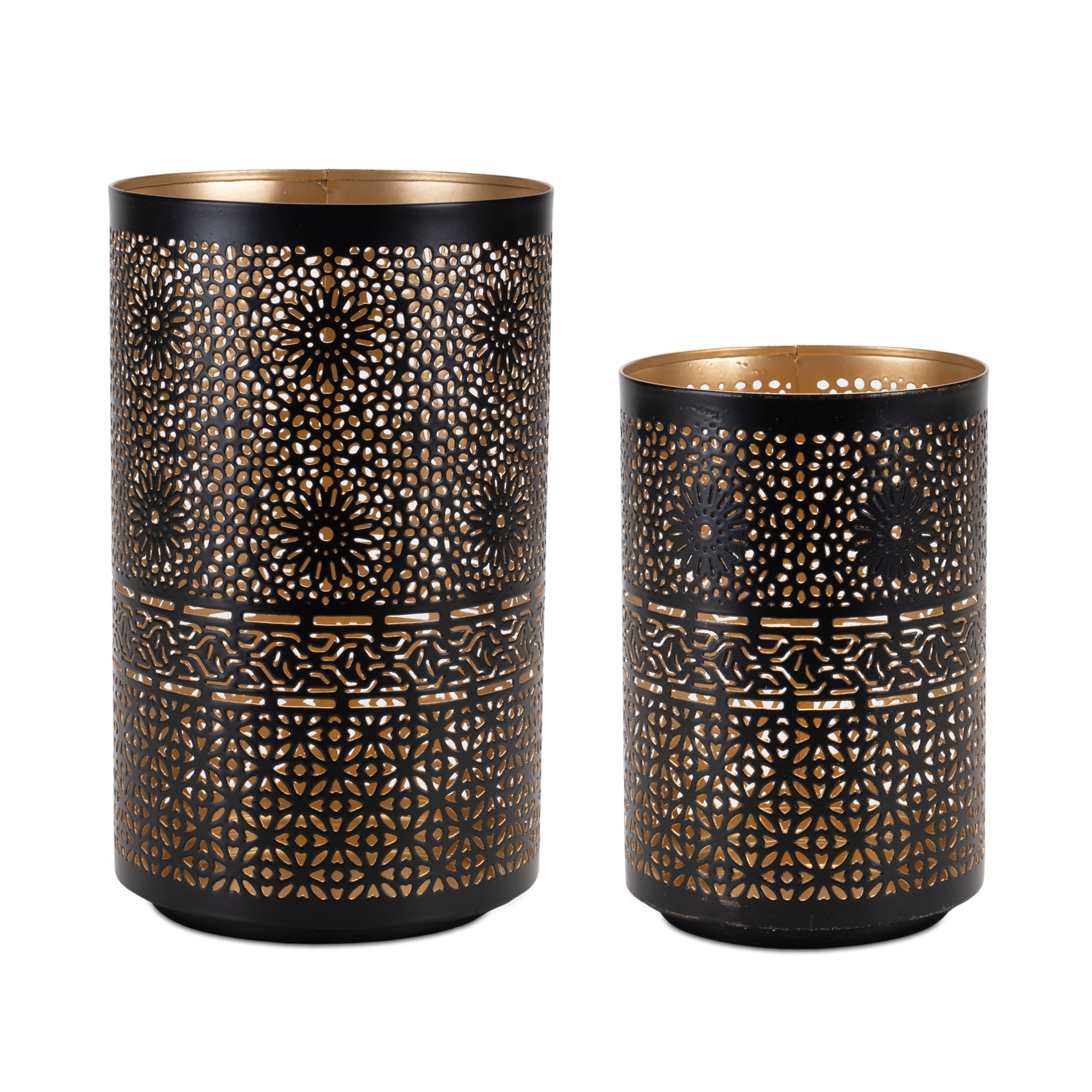 Dakota Fields Mandala Punched Metal Candle Holder (Set of 2) Wayfair