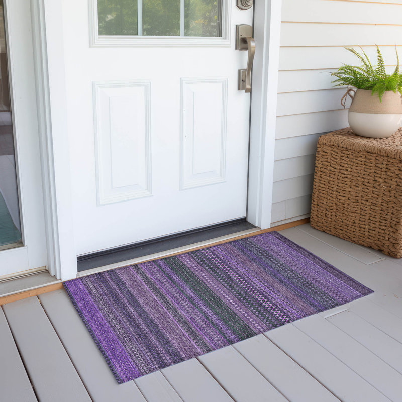 Tapis intérieur / extérieur Kinslee, Rectangle 1 pi 8 po x 2 pi 6 po