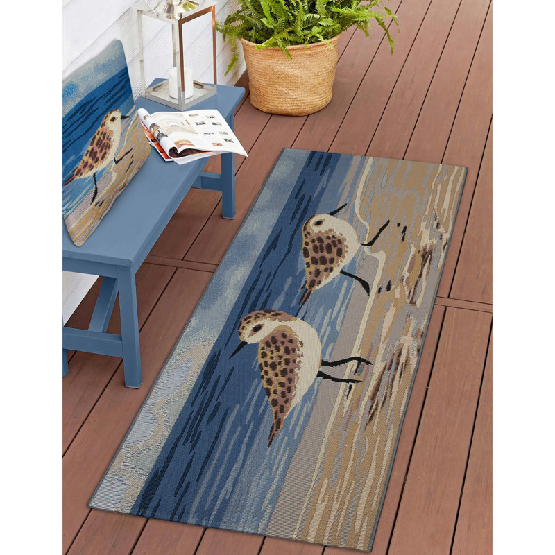 Tapis de cuisine Thomasina Sandpipers, Tapis de couloir 1 pi 11 po x 4 pi 11 po