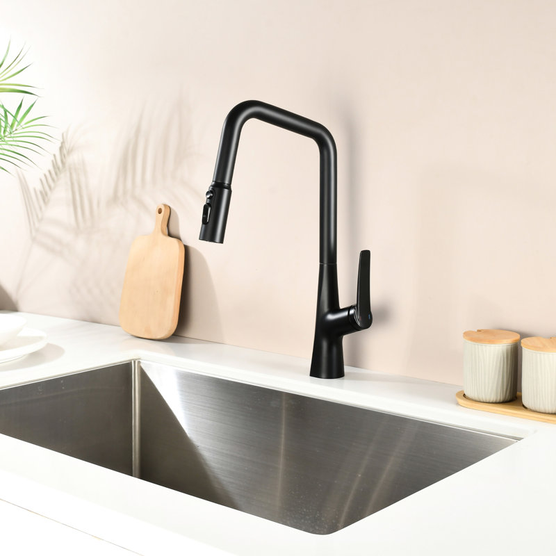 Professional Kitchen Faucet With 3 Function 360 And One Touch Switching, High Swivel, Pull-Out Hose Water Flow Modes For Cooking Pull Down Faucet, Swivels 360, Hose, Efficiency