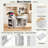 Fluted Kitchen Island With Tilt-out Trash Can, Power Outlet, Internal Storage Rack, 3 Drawers And 3 Open Side Racks-970920427