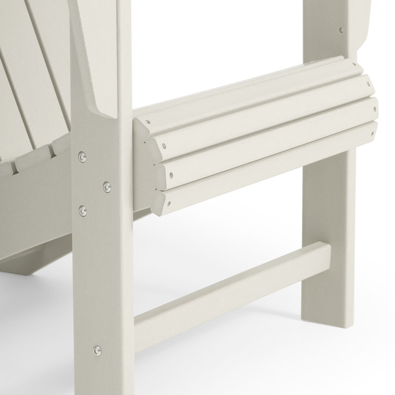 Ensemble de chaises d'extérieur en poly Adirondack avec repose-pieds 4 pièces, Beige