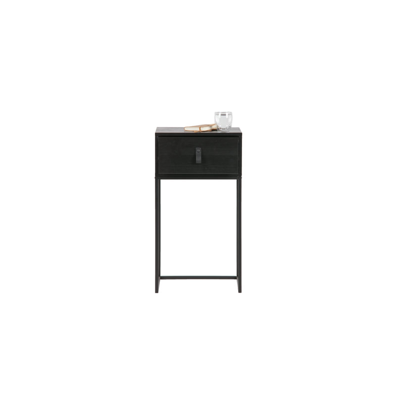Zola 40cm W Metal Bedside Table