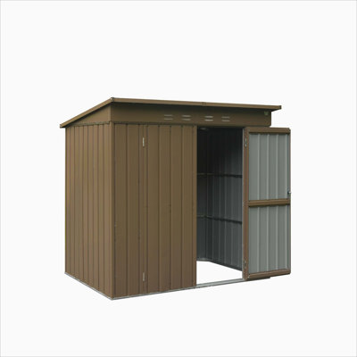 Storage Shed 6X4 FT, Metal Tool Sheds Storage House With Lockable Double Door, Large Bike Shed Waterproof