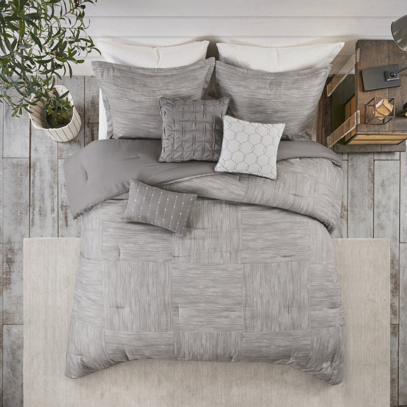Édredon 7 pièces Modern, Gris