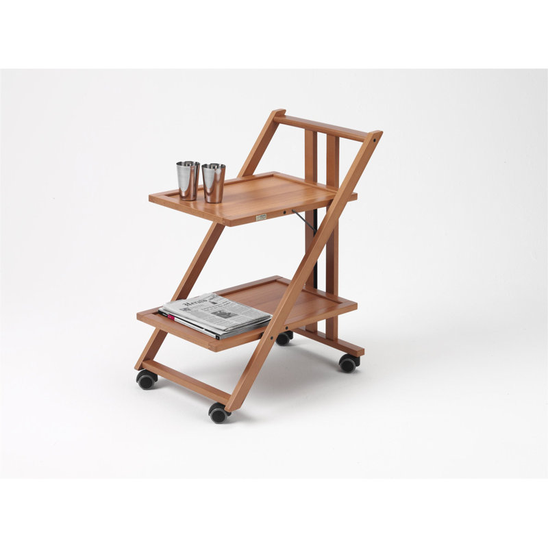 Braden Solid Wood Bar Cart, Cherry