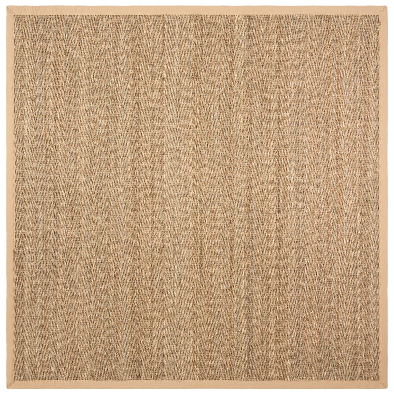 Tapis naturel / beige Carolene Seagrass, Carré 9 pi