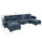 6-Piece Upholstered Modular Sectional Sofa Cloud Couch-685683463