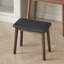 Tabouret de coiffeuse en bois massif pour maquillage avec revêtement en cuir de polyuréthane