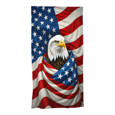 Independence Day Patriotism Microfiber Beach Towel Super Sandproof Beach Blanket Multi-Purpose Towel For Travel Swimming Pool Camping Summer Beach