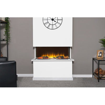 Sahara Adam Black Electric Fireplace with 4500 BTU