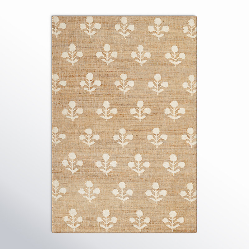 Erin Gates by Momeni Orchard Bloom Natural Hand Woven Wool and Jute Area Rug, Rectangle 2' x 3'