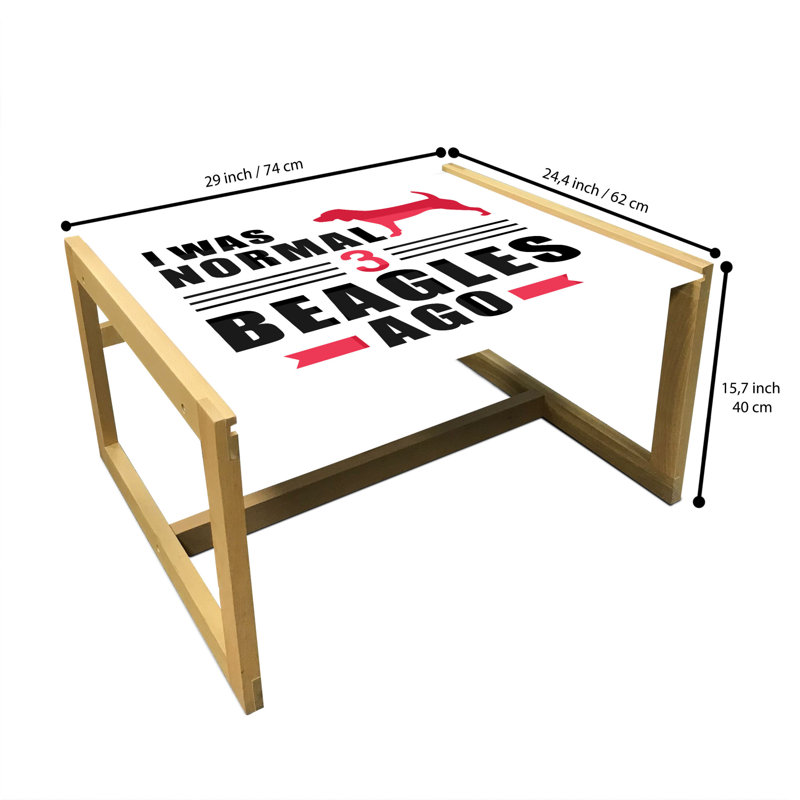 Ineslta Trestle Coffee Table, 40cm H x 74cm W x 62cm D
