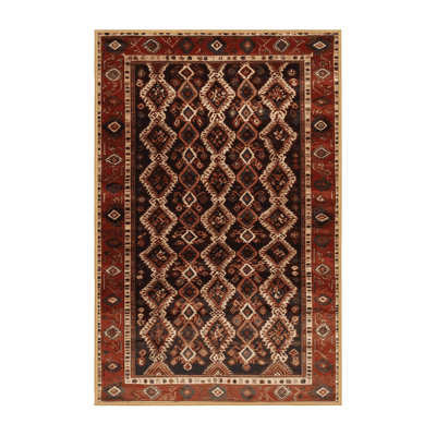 Machine Washable Persian Brown Area Rug