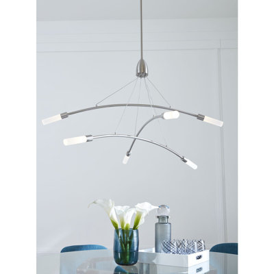 Besek 6 - Light Dimmable LED Geometric Chandelier
