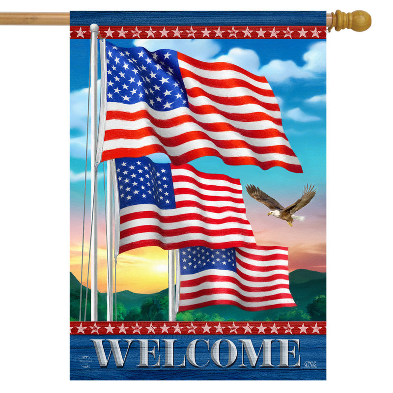 Drapeau de maison flottant drapeaux américains