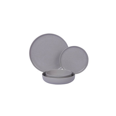 Elegant 24-Piece Dinner Set, 100% Porcelain | Includes 6 Service Plates (10.6 x 10.6 x 1.0 in), 6 Plates (7.9 x 7.9 x 2.0 in), 6 Bowls (5.9 x 5.9 x 1.8 in), 6 Dessert Plates (7.5 x 7.5 x 1.0 in) | Dishwasher & Microwave Safe, Perfect for Any Occasion