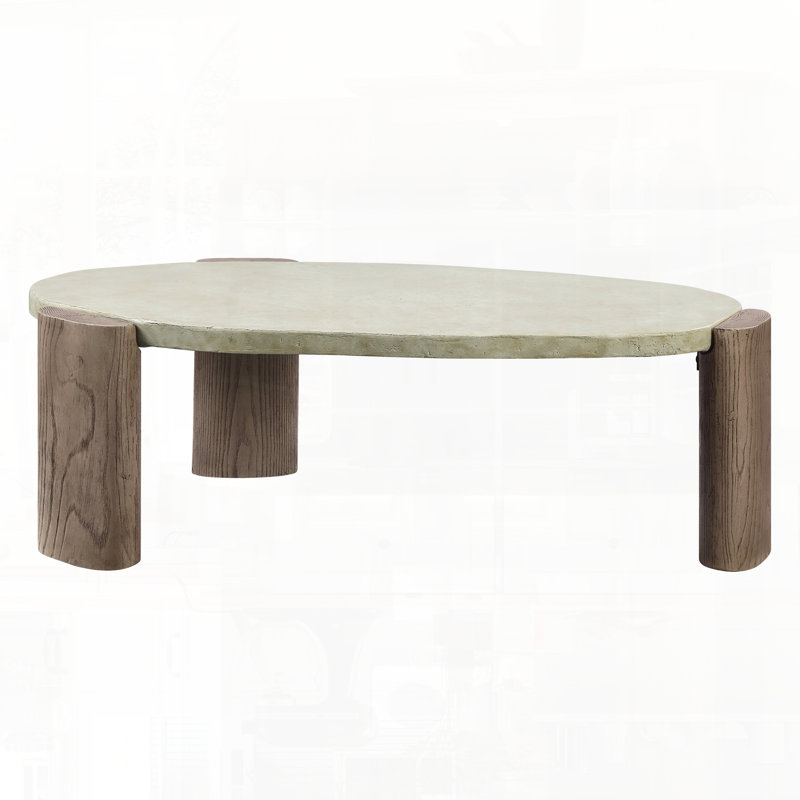 Off White & Oak Leg Coffee Table