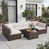 Beige Cushion/Brown Frame