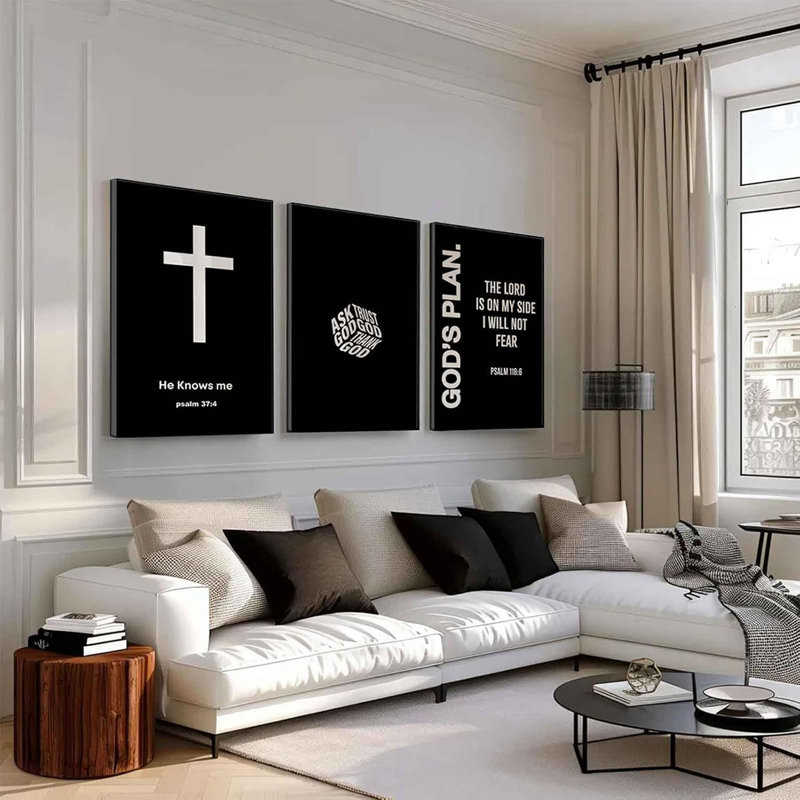 3 Piece Wrapped Canvas Print, 60 cm H x 120 cm W
