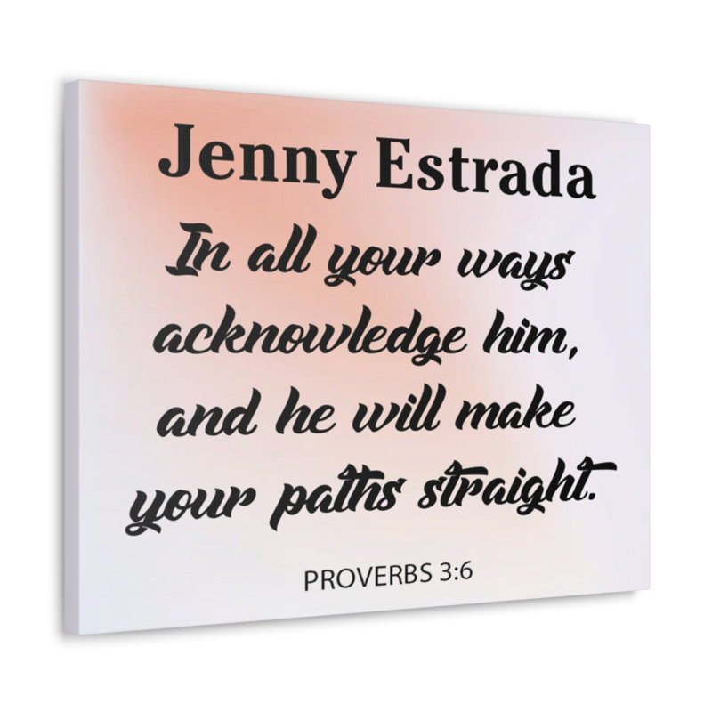 In All Your Ways Proverbs 1 Piece Wall Art on Canvas, 18cm H x 24cm W x 1.25cm D