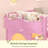 Low Loft Bed Twin Size With 8 Storage Drawers, Twin Loft Bed With Led Lights And  Play Zone, Metal Kids Loft Bed With Under-bed Play Space, No Box Spring Needed-1784462878