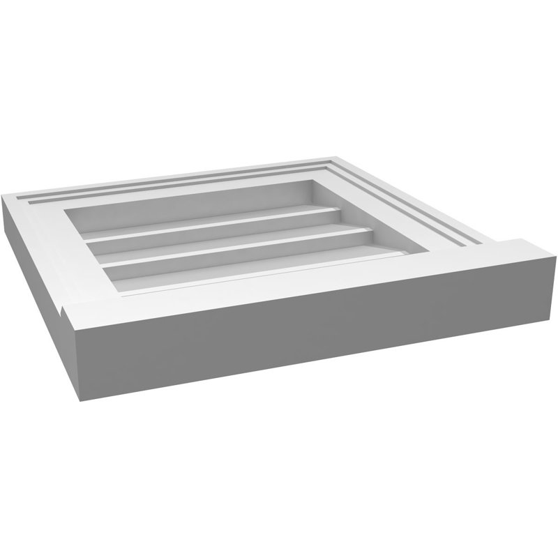 Cadre de seuil Brickmould, brun clair apprêté, H 14 po x l 14 po x P 2 po
