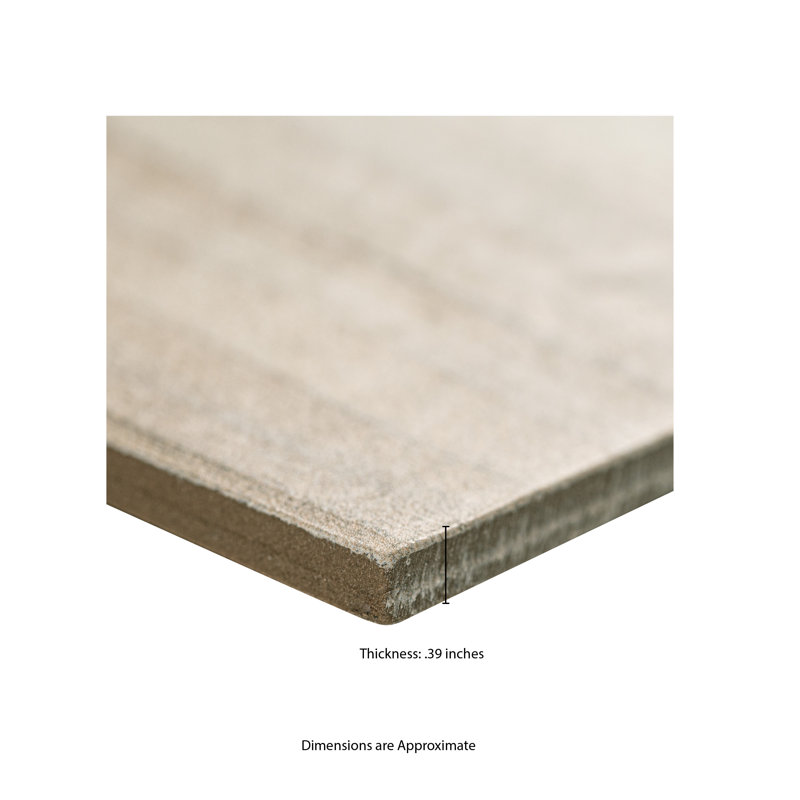 MSI Havenwood 8 in. x 36 in. Matte Porcelain Wood Look Floor and Wall Tile, Dove