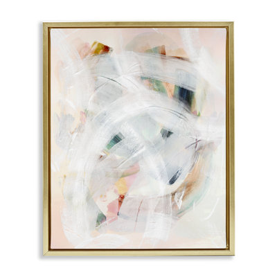 Soft Abstraction with Curved Lines Floating Frame, design by Gemma Bardot