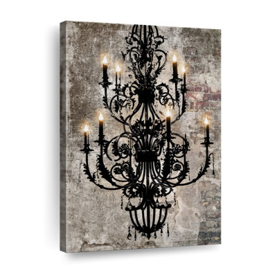 «Black Gothic Chandelier», reproduction sur toile