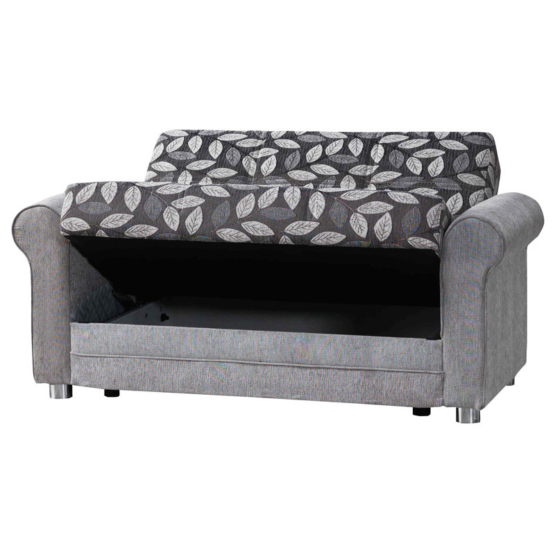 Rio 63 in. Fabric Upholstered 2-Seater 3-in-1 Sleeper Loveseat with Storage, Beige