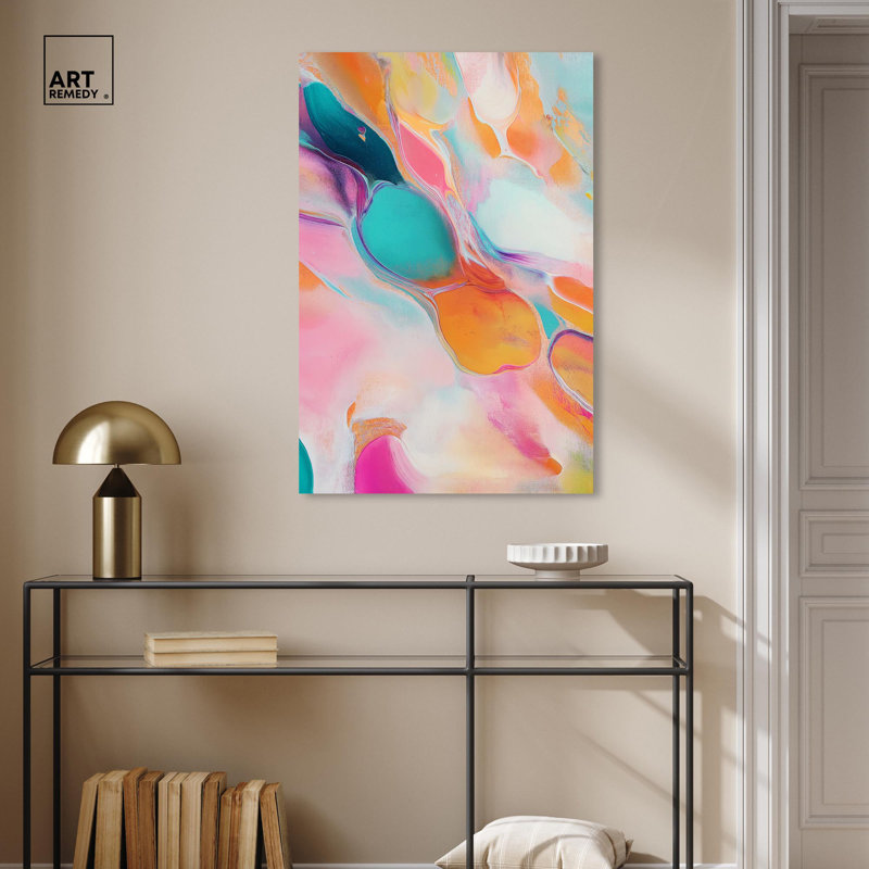Vibrant Multicolor Abstract Canvas Art in 36" x 24"