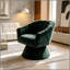 Fauteuil d'appoint pivotant à 360 degrés, fauteuil demi-tonneau capitonné Modern-133955219-133955220-133955224