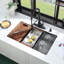 Évier de cuisine encastrable avec accessoires L 32 po x l 19 po Workstation