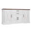 Armoire de rangement de style campagnard de 63 pouces avec 2 tiroirs, tablettes réglables et porte pour une utilisation polyvalente dans plusieurs pièces