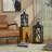 Wood and Metal Indoor and Outdoor Tabletop Lanterns (Set of 2)-544898220