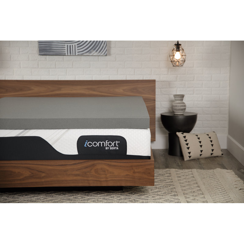 Serta Carbon Dream Memory Foam Mattress Topper, 3 Inch, Queen