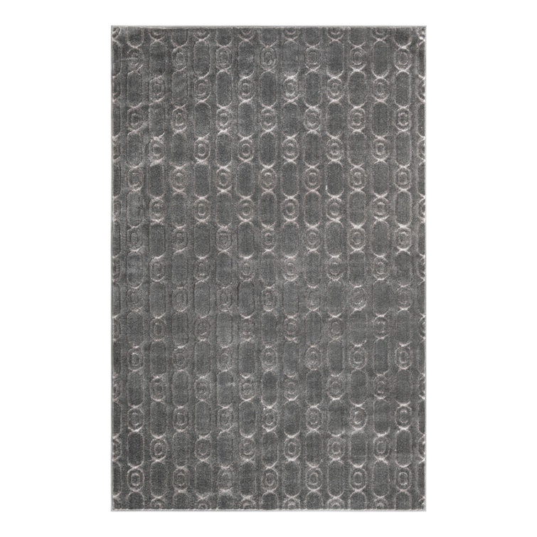 Latitude Run® Column Nikica Rug Gray and Silver