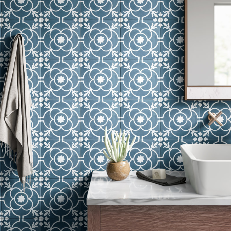 Carreau de ciment espagnol pour mur et plancher 8 po x 8 po Remy, Brigette