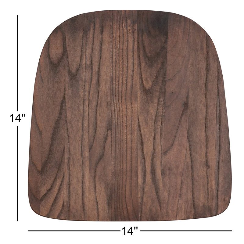 Stephon Rustic Wood Seat for Colorful Metal Chairs - Wood Seat Attachment