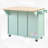 Kitchen Island with Solid Wood Drop-Leaf & 3 Storage Drawers-424670850