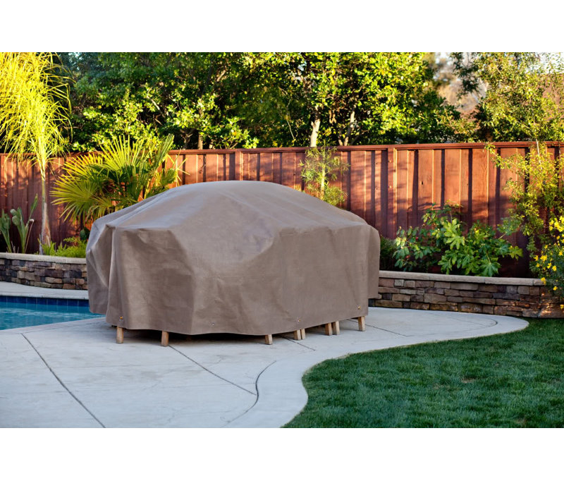 Outdoor Patio Dining Set Cover, 140" L x 80" W x 29" H