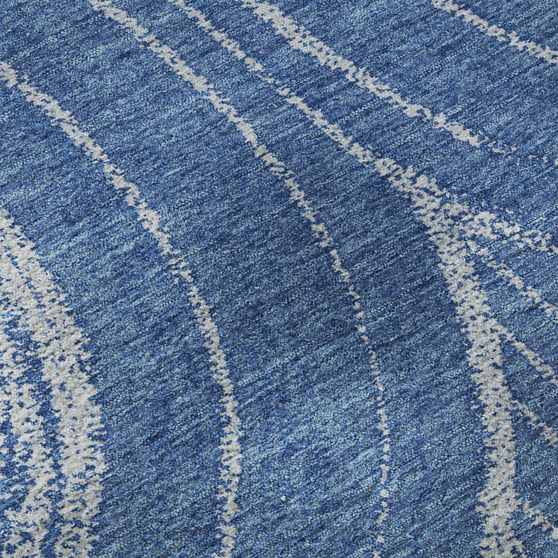 Tapis de qualité supérieure lavable à la machine Mayfield AMF2380, Marine, 1 pi 8 po x 2 pi 6 po
